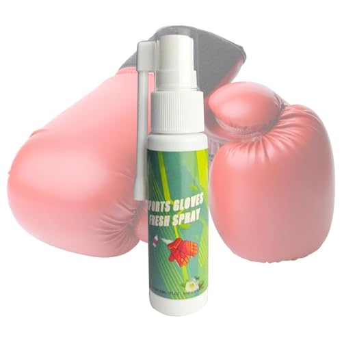 Boxing Glove Deodorizer 30ml - Gym Equipment Spray, Odor Freshener with Long Lasting Fragrance, Sweat Neutralizer Mist, Moisture Absorber for Hockey Football Pads Helmet Shoes Athletic Gear