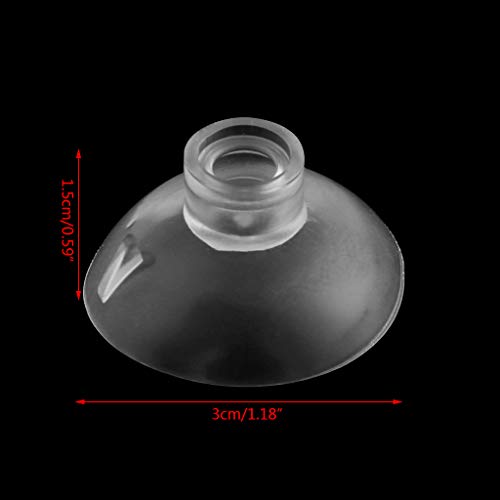 XISAOK Aquarium Fish for Suction Cup Replacement Clip Sucker Soft 30mm for Fish Feeder Tube