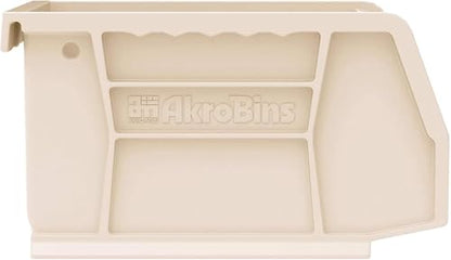 Akro-Mils 30210 AkroBins Plastic Storage Bins, 5"x4"x3", Stone, 24-Pack | Space-Saving Stackable Bins for Garage, Pantry, Craft Organization - color: Stone