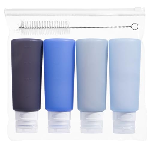 MICEBAY 6 oz Condiment Squeeze Bottles, Leakproof Salad Dressing Container - color: Blue, size: 6 OZ