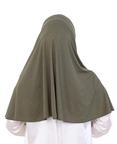 Prien Easy To Wear Hijab For Women, Muslim Instant Turban With Niqab, Islamic Clothes, Soft Scarf For Prayer, Abaya, Khimar - color: Khaki