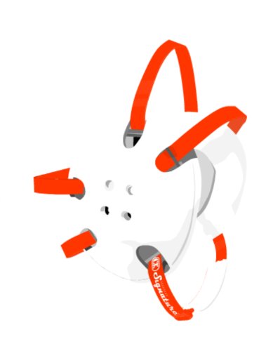 Cliff Keen Signature Wrestling Headgear - color: White/Orange