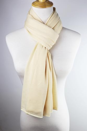 vabovin Head Wraps for Black Women Stretch Jersey Knit Turban Headwrap Solid Color Headscarf Headband Shawl - color: 15- Beige