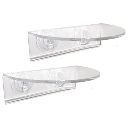 Window Garden Veg Ledge Suction Cup Window Shelf – Create an Indoor Garden, Hold Your Planter Pots, Seed Starter, Figurines on Your Window. Grow Herbs, Microgreens, Succulents, Sleek (2 Pack) - size: 2 Medium (Original)