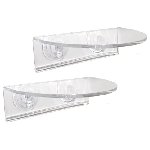 Window Garden Veg Ledge Suction Cup Window Shelf – Create an Indoor Garden, Hold Your Planter Pots, Seed Starter, Figurines on Your Window. Grow Herbs, Microgreens, Succulents, Sleek (2 Pack) - size: 2 Medium (Original)