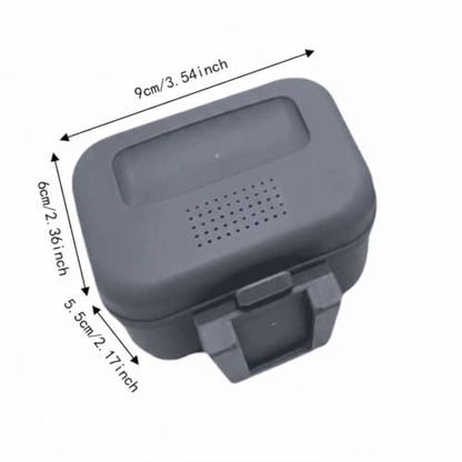 Fishing Bait Boxes - Water Proof Live Bait Container for Shrimp, Portable Bait Holder for Freshwater & Saltwater Fishing (Grey, 3.54x2.36x2.17in)‌