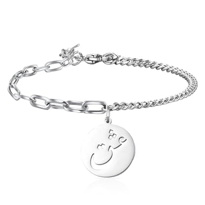 VASSAGO Islamic Bracelet Allah Arabic Bangle Bracelets for Women Men Islam Muslim Arabic Calligraphy Link Bracelet Bangle Islam Eid Islamic Arabic Gift Jewelry - color: Silver Islamic Arabic Bracelet