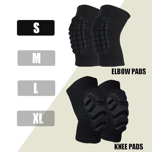4pcs Universal Men's and Women's Knee and Elbow Equipment Set - Adjustable Cushioning Pads, Made of Moisture-Wicking Fabric - size: X-Large