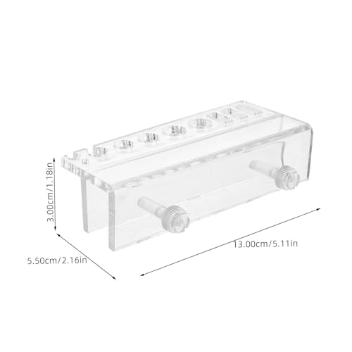 VANZACK Acrylic Aquarium Tool Organizer Rack for Fish Tank Maintenance Lightweight Wall-Mounted Storage for Scissors Tweezers and Tongs Design for Easy Access and Installation