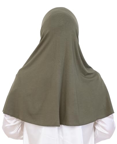 Prien Ready Hijab For Women, One Piece Muslim Instant Turban, Easy To Wear Long Head Scarf, Turkish Islamic Clothes For Abaya - color: Khaki