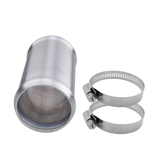 AC PERFORMANCE 2.25" (57mm) OD Aluminum Alloy Hose Joiner Silicone Pipe Connector Bead, 4" Length with 304 SS Clamps - size: 2.25" (57mm)