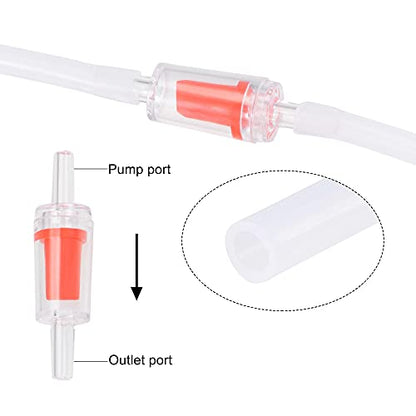 uxcell Silicone Tubing 4mm ID 6mm(1/4") OD 5m Aquarium Air Hose with Check Valves, Suction Cups, Connectors, Regulating Valve