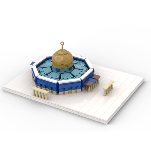 sterope Dome of The Rock Building Blocks Set Islamic Architectural Model Bricks Toys for Kids Muslim Gifts for Kids Adult，Educational Toy Building Set for Kids Eid al Fitr Gift