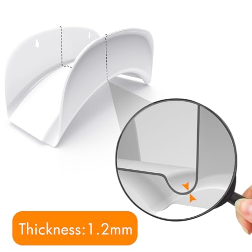 Gardzen 2-Pack Steel Wall-Mounted Heavy Duty Black Hose Bracket, Car Hose Holder, Carrier, Support for Garden Hose Hanger - size: White - 2 Pack