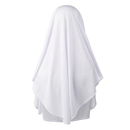 OhMill Instant Hijab Ready to Wear Jersey Hijab Scarf for Women Khimar Hijabs One Piece Hijabs Muslim Instant Turbans - color: White
