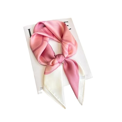 Scarf Women 70 * 70Cm Silk Feel Square Hair Wrapping Foulard Satin Shawl Big Size Head Bandana Hijab Handkerchief - color: 7