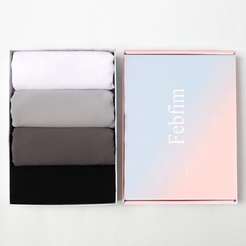 Febfim 4 PCS Muslim Women Soft Premium Solid Chiffon Hijab Scarves Shawl Long Scarf Wrap Scarves with Gift Box - color: Orange