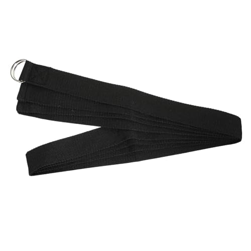 Yoga Stretching Belt Workout Fitness Gymnastic Rack Exerciser Straps Grip Mats Stretching Strap Door - color: Black