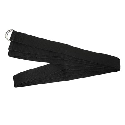 Yoga Stretching Belt Workout Fitness Gymnastic Rack Exerciser Straps Grip Mats Stretching Strap Door - color: Black