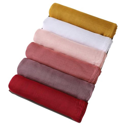 Viscose Hijab Scarf for Women Muslim Cotton Jersey Hijab Fashion Long Scarf Shawls - color: Mustard