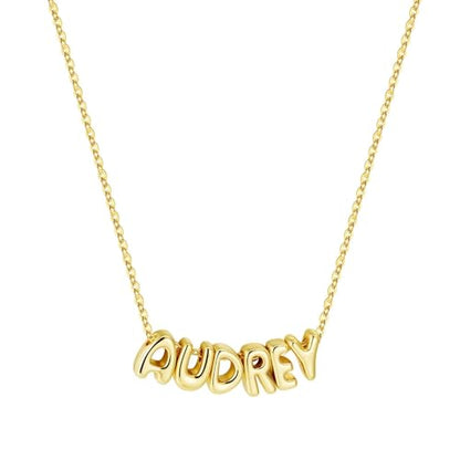 M MOOHAM Mothers Day Gifts - Custom Name Necklace 14K Gold Plated Necklace Personalized Monogram Pendant Name Necklaces for Women Trendy Jewelry Gifts for Women Mom Her Birthday Gifts - style: Audrey