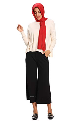Jersey Hijab Scarfs for Women Head Scarf Muslim Head Wraps - color: Burgundy