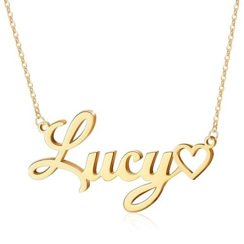DayOfShe Custom Name Necklace for Women Gifts, 18K Gold Plated Layered Names Necklace Personalized Gifts for Birthday - color: Style 7