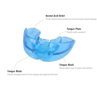 Double Braces Orthodontic Mouth Guard Sport Mouthguard for Football, Basketball, Baseball, MMA, Taekwondo, Wrestling, Adult, Blue