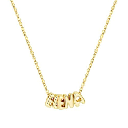 M MOOHAM Mothers Day Gifts - Custom Name Necklace 14K Gold Plated Necklace Personalized Monogram Pendant Name Necklaces for Women Trendy Jewelry Gifts for Women Mom Her Birthday Gifts - style: Elena