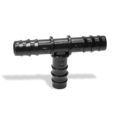 1/2 Inch PVC Barbed Tee Fitting - Insert for Tubing Hose Water Line - SCH 40 Tee for 1/2 PVC - size: Gray 1/2 PVC Tee