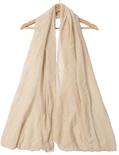 woogwin Women's Scarf Lady Light Soft Fashion Solid Shawl Wraps - color: Beige