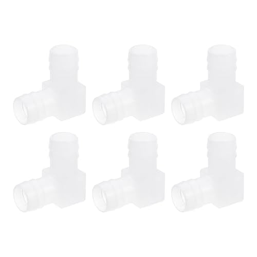 uxcell 11/16" 90 Degree Elbow Hose Barb, 6pcs L-Shaped Aquarium Air Valve Connector Tubing for Fish Tank Pond Air Line - size: 11/16"