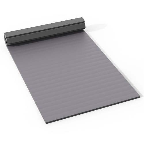 5'x10' Wrestling Mat, 1.2in Thick Roll-Up Jiu Jitsu Home Gym Mat | Waterproof Textured PVC Surface, Easy to Clean & Store, Lightweight & Portable, Ideal for Home Gym, Martial Arts & Stretching - color: Gray