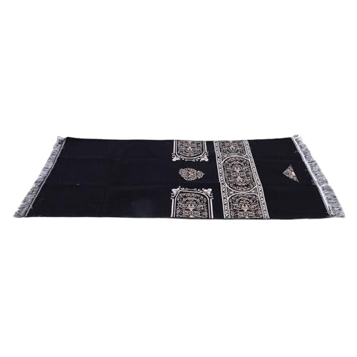 Tnfeeon Anti Slip Cotton Muslim Prayer Rug with Tassel Storage Bag Soft Portable Islamic Mat for Meditation Home Travel and Ramadan