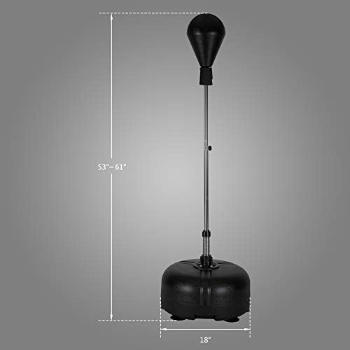 Reflex Bag, Freestanding Punching Bag with Stand, Speed Boxing Ball, Height Adjustable for Adults & Teens, Perfect for Stress Relief/Fitness/Punch Training at Home, Easy Assembly & Durable