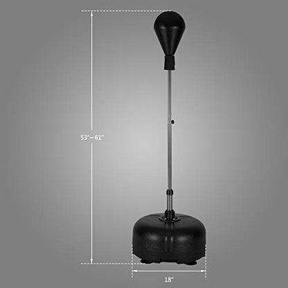 Reflex Bag, Freestanding Punching Bag with Stand, Speed Boxing Ball, Height Adjustable for Adults & Teens, Perfect for Stress Relief/Fitness/Punch Training at Home, Easy Assembly & Durable