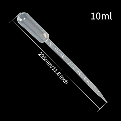 Yesallwas Plastic pippets Dropper 10ml 10Pcs, Large Pipette Dropper for Lab Measuring and distributing Liquid