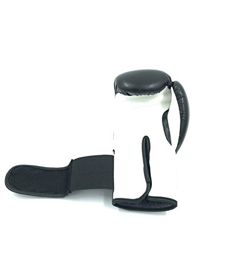 Boxing Gloves Black Kickboxing, Grappling, Fighting, Muay Thai Training Boxing Bag Gloves, Punch Bags and Focus Pads Punching Plain-Blank Vinyl Gloves No Logo - size: 6oz