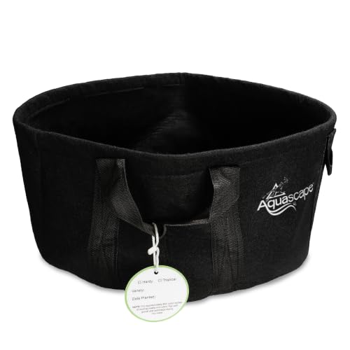 Aquascape Heavy Duty Aquatic Plant Pot with Handles, Non-Woven Geotextile, 20 inch Dia (50.8 cm), Black, 47005 - size: 20 Inch Dia.