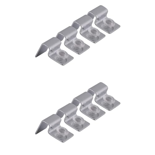 balacoo 2sets Stainless Steel Aquarium Tank Lid Support Clip for Glass Covers Easy Installation Fish Tank Lid Holder Aquarium Accessory 6mm 4pcs*2