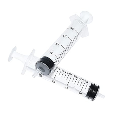 Karlling 20 ML CC syringe for liquid,Large Plastic Syringe Without Needle For Liquid Nutrient Measuring,Scientific Lab(5 Packs) - style: *20ML(5 Pack)