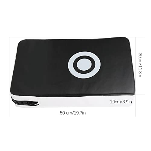 Arc Kick Foot Target Sports Training Pad for Sanda Boxing Basketball Taekwondo Leg Exercise Black White 50x30x10cm