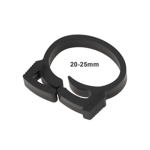 40Pcs Hose Pipe Fasteners Clips 20mm-25mm for Aquariums Ponds Black Plastic - size: 20-25mm