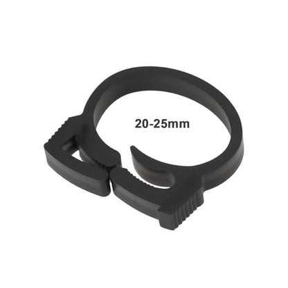40Pcs Hose Pipe Fasteners Clips 20mm-25mm for Aquariums Ponds Black Plastic - size: 20-25mm