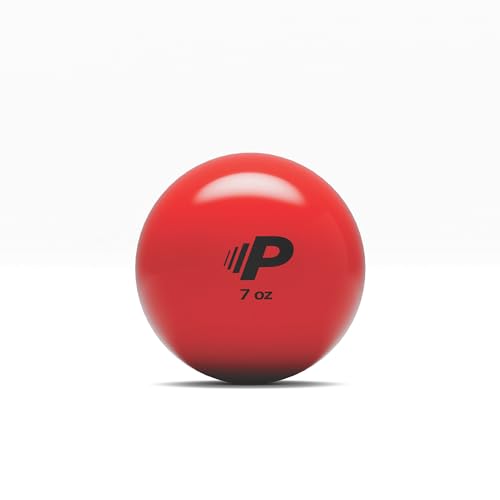 Simple Plyometric Weighted Ball | Baseball & Softball Training Ball | Arm Strength & Pitching | Durable PVC Shell with Sand Fill - size: 7oz