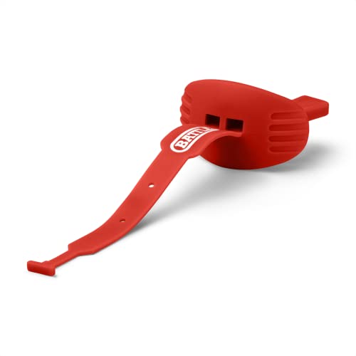 Battle Speed Football Mouthguard with Strap, Red | Maximum protection for safe secure fit, Built-in airflow channels, No boiling required, Advanced composite material - color: Red