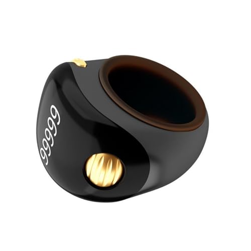 Interchangeable Tasbih Zikr Rings 3 Size Digital Prayer Counter Electronic Counting for Digital Counter - color: Black
