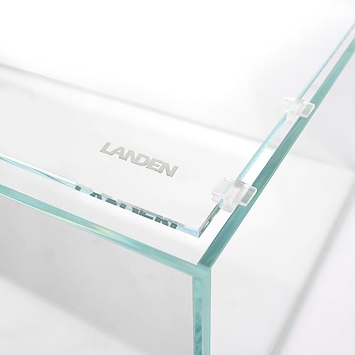 4mm Glass Aquarium Lid with Clips for 30x30cm Rimless Tank | Lid 28.2x22.5cm; reduces evaporation and jumping - size: 282x225mm (1 pc)