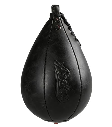 Boxing Speed Punching Bag MMA Training Speed Ball Hanging Swivel Reflex Bag Equipment Workout Kicking Martial Arts Home Gym Exercise Speed Bag - color: Black