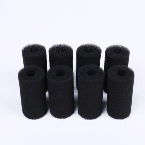 8 Pack Pre-Filter Sponge Aquarium Pre Filter Foam Rolls 0.6” Intake Replacement Sponges for Fish Tank Filter Accessories (1.6''Dx3.1''Hx0.6''Intake)